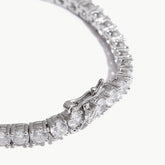 4mm Shiny Silver Tennis Bracelet